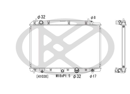 Motora dzesēsanas radiators - PL082586