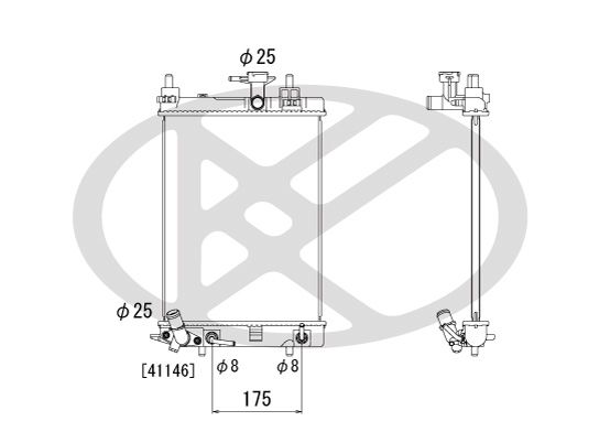 Motora dzesēsanas radiators - PL072136