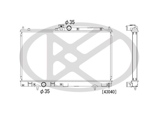 Motora dzesēsanas radiators - PL031610