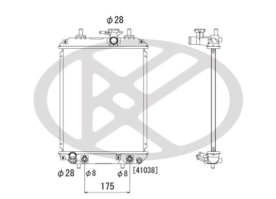 Motora dzesēsanas radiators - PL011793