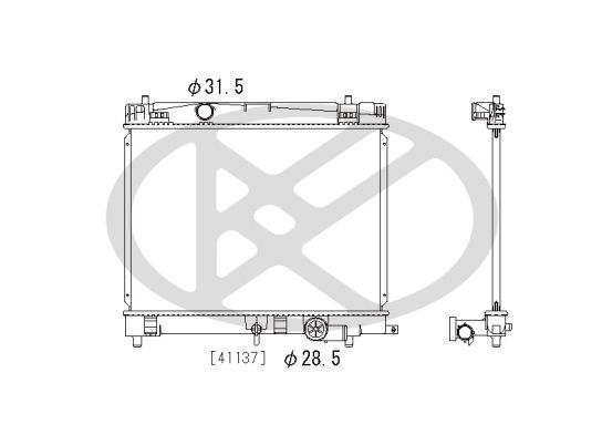 Motora dzesēsanas radiators - PL012511
