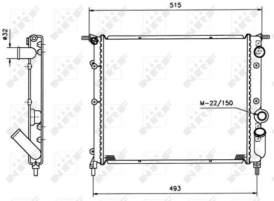 Motora dzesēsanas radiators - 516259