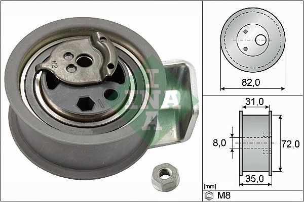 Zobsiksnas spriegotājrullis - 531 0436 20