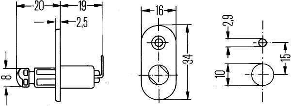 Slēdzis, Durvju kontakts - 6ZF 004 365-041