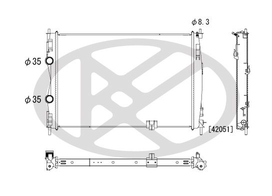 Motora dzesēsanas radiators - PL022177