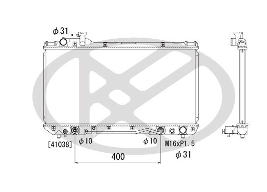 Motora dzesēsanas radiators - PL010402
