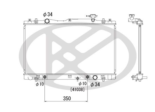 Motora dzesēsanas radiators - PL102536