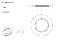 5000 series - T3 Slotted - Rotor Only - DBA52910.1S