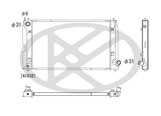 Motora dzesēsanas radiators - PL012143