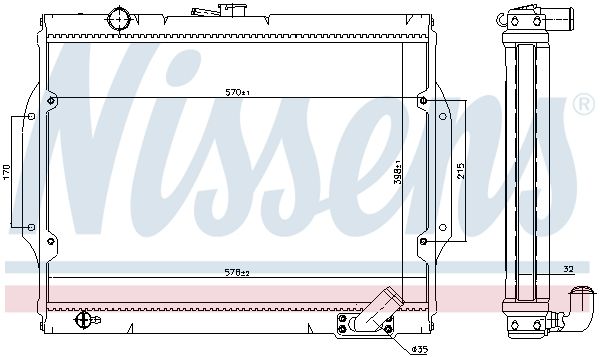 Motora dzesēsanas radiators - 68156