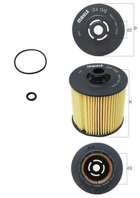 Eļļas filtrs - OX 1312D