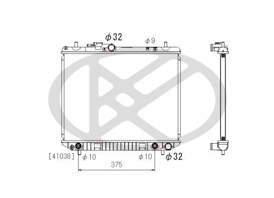 Motora dzesēsanas radiators - PL072416R