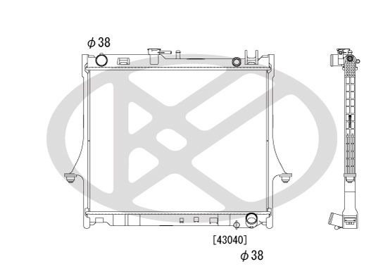Motora dzesēsanas radiators - PL052084