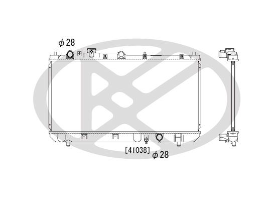 Motora dzesēsanas radiators - PL060852