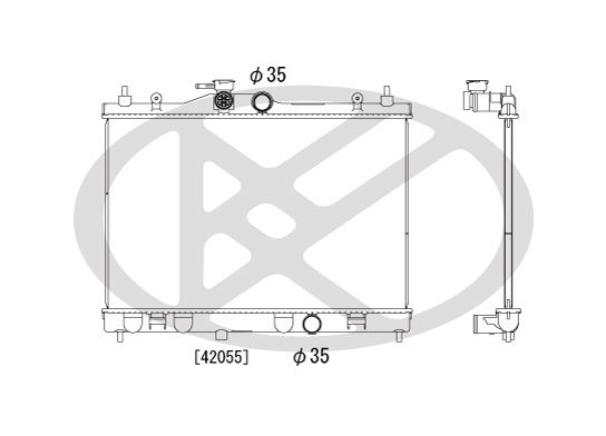 Motora dzesēsanas radiators - PL021939