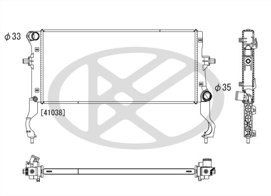 Motora dzesēsanas radiators - PL813649