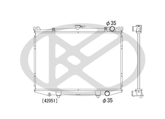 Motora dzesēsanas radiators - PL020504