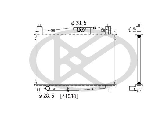 Motora dzesēsanas radiators - PL062489