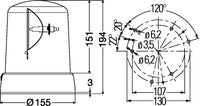 Mirgojošā gaismas signāla lukturis - 2RL 008 061-101