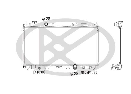 Motora dzesēsanas radiators - PL082131