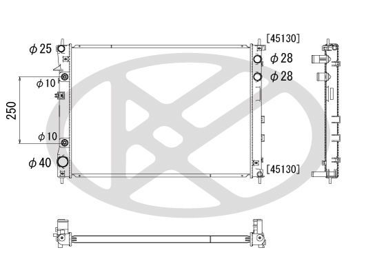 Motora dzesēsanas radiators - PL091877