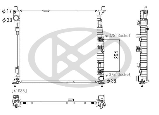Motora dzesēsanas radiators - PL413055