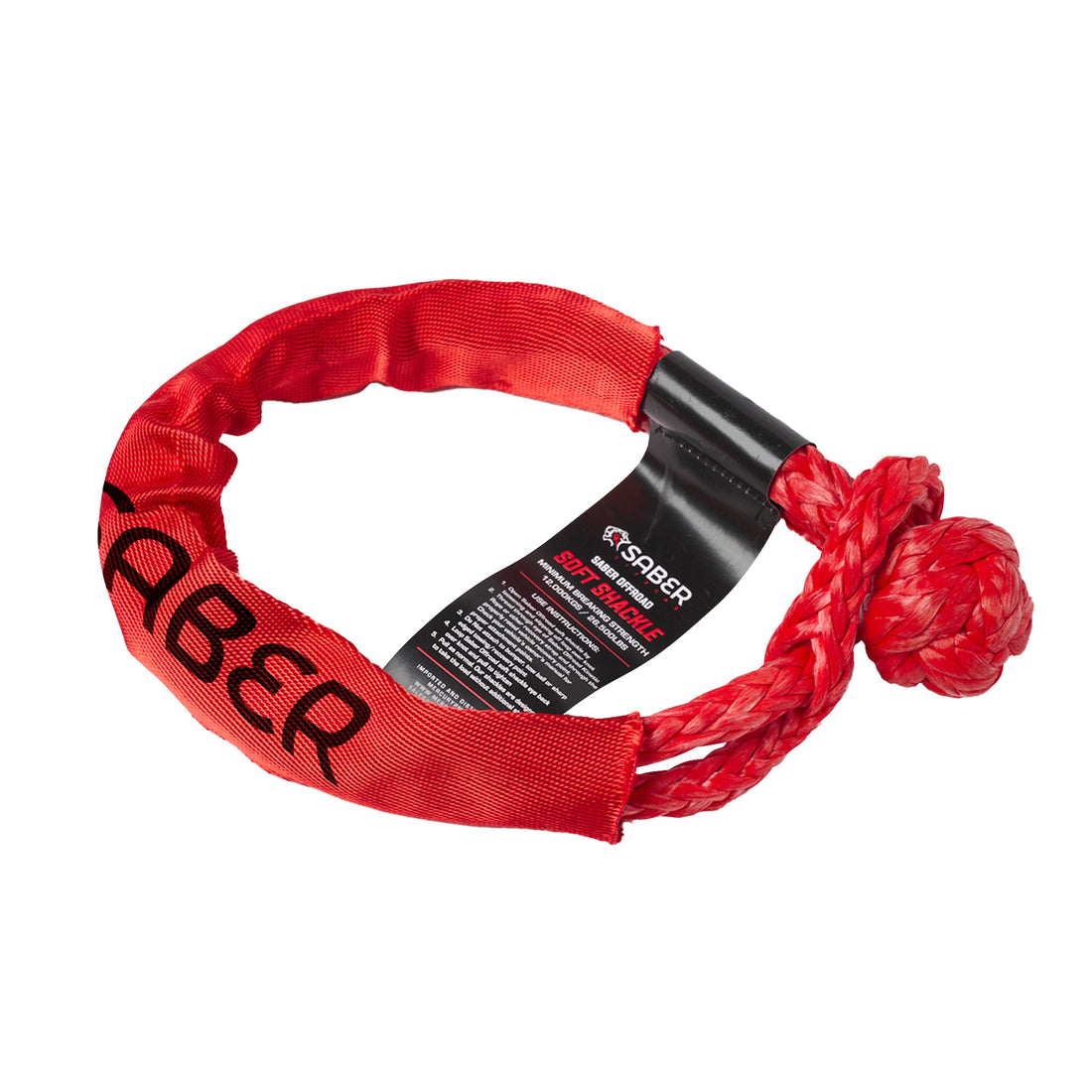 Saber 12,000KG Soft Shackle with Protective Sheath - SBR-12KSSB