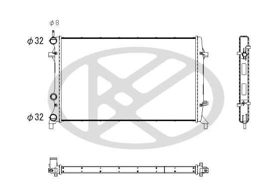 Motora dzesēsanas radiators - PL452994