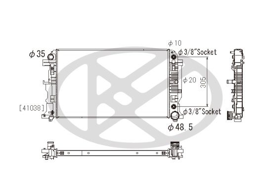 Motora dzesēsanas radiators - PL412670