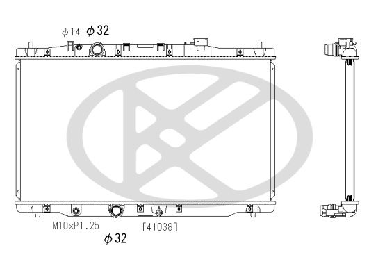 Motora dzesēsanas radiators - PL083161