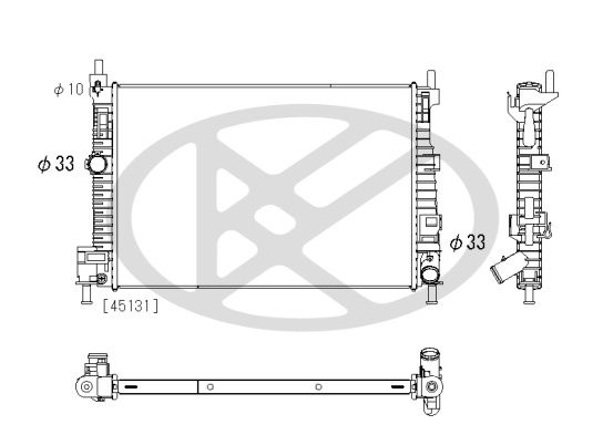 Motora dzesēsanas radiators - PL063331