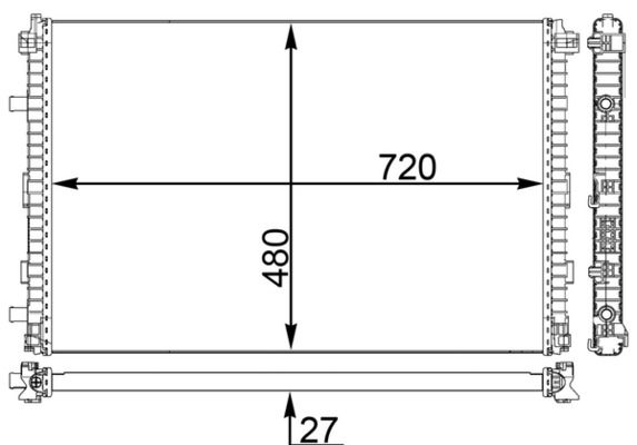 Alalämpötilajäähdytin, ahtoilmajäähdytin - CIR 24 000P