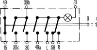 Avārijas gaismas signāla slēdzis - 6HF 002 372-041
