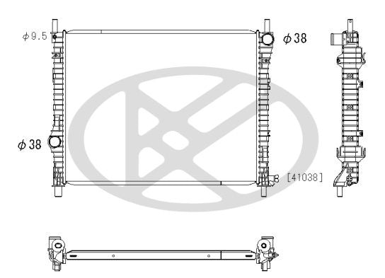 Motora dzesēsanas radiators - PL323130