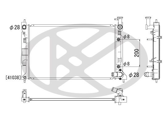 Motora dzesēsanas radiators - PL031647