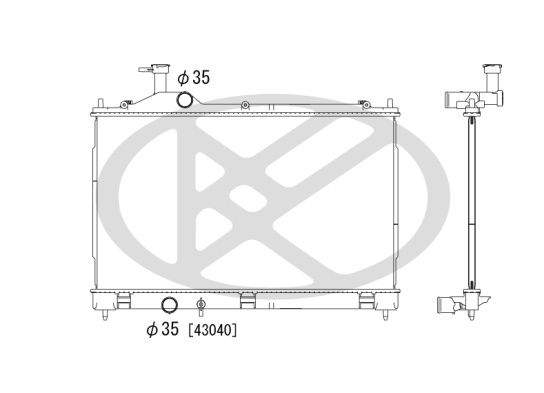 Motora dzesēsanas radiators - PL032873