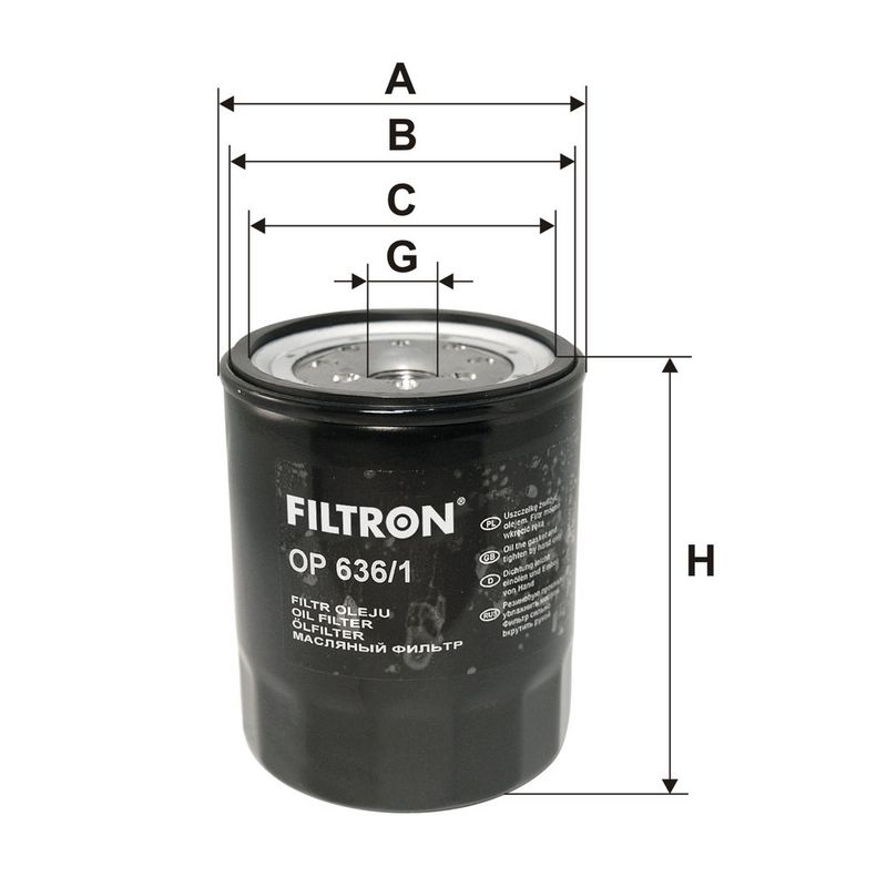 Eļļas filtrs - OP 636/1