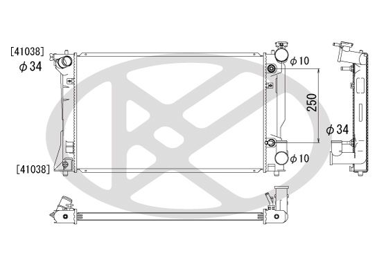 Motora dzesēsanas radiators - PL011669