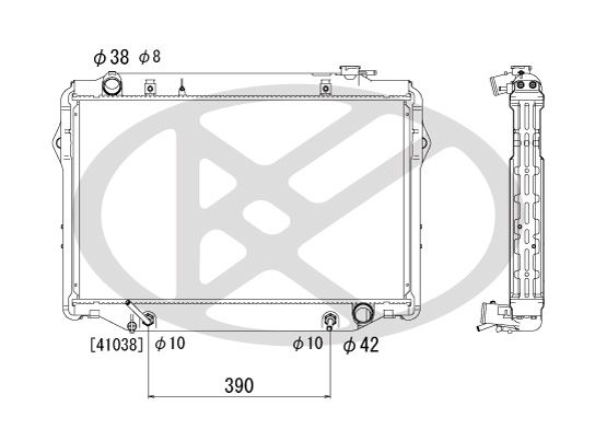 Motora dzesēsanas radiators - PL011039R