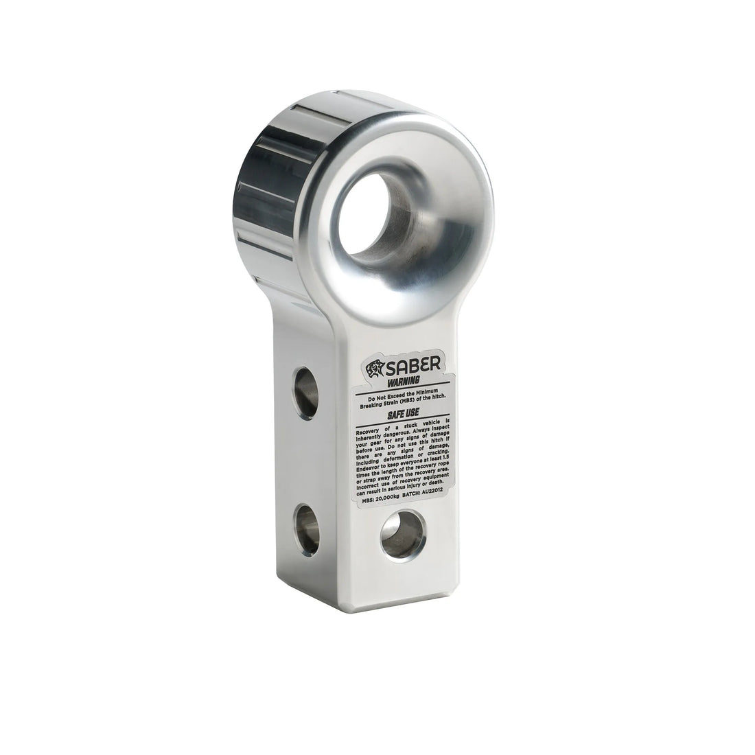 Original Aluminium Rope Friendly Recovery Hitch - Polished - SBR-RFRH2A
