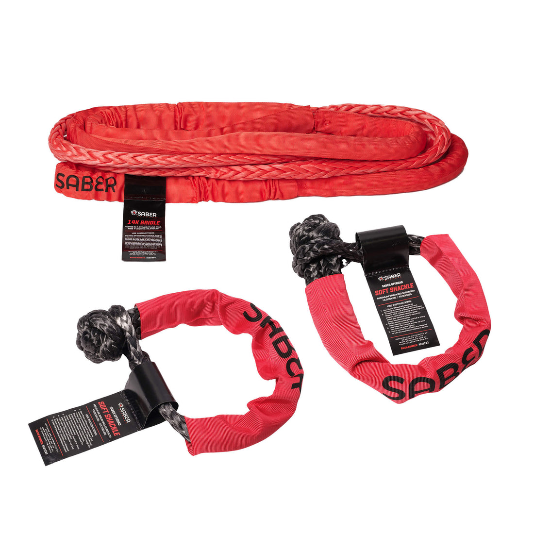 14mm SaberPro Bridle & Twin 15K Soft Shackle Kit - SBR-BRK14-5