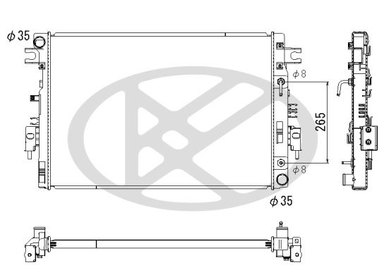 Motora dzesēsanas radiators - PL023336