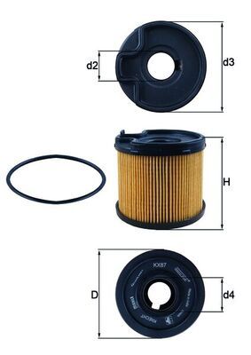 Degvielas filtrs - KX 87D