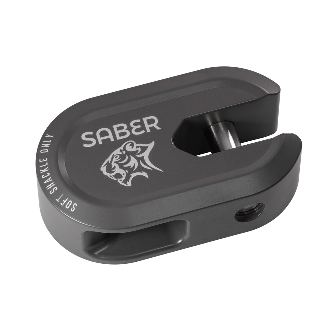 Saber 7075 Alloy Winch Shackle Short - Cerakote Grey - SBR-AWSSCG
