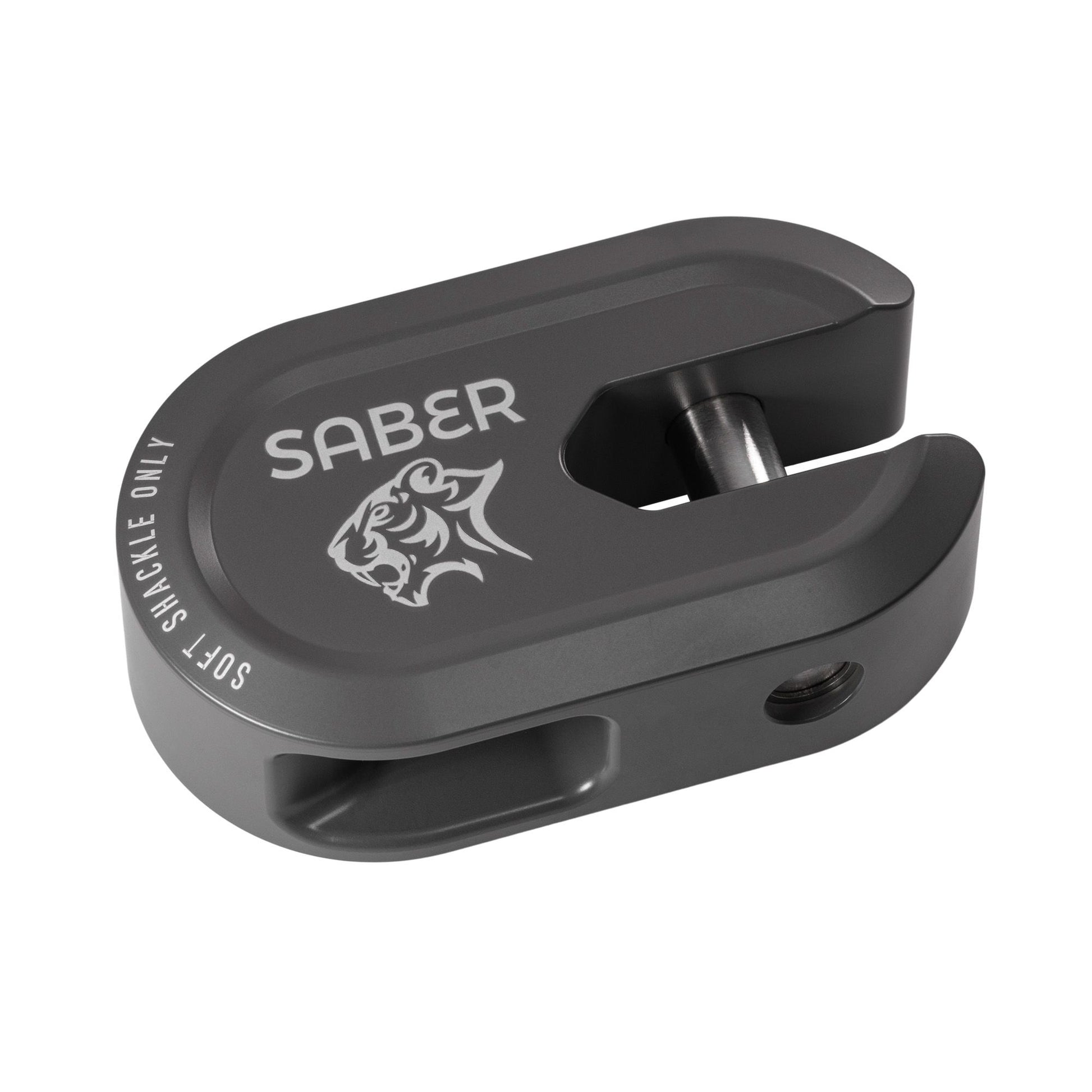 Saber 7075 Alloy Winch Shackle Short - Cerakote Grey - SBR-AWSSCG