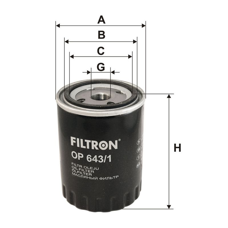 Eļļas filtrs - OP 643/1