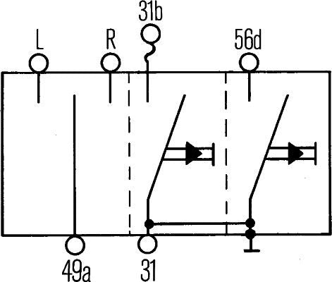 Slēdzis uz stūres statnes - 6BA 001 539-027