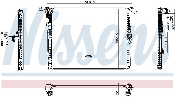 Motora dzesēsanas radiators - 606513
