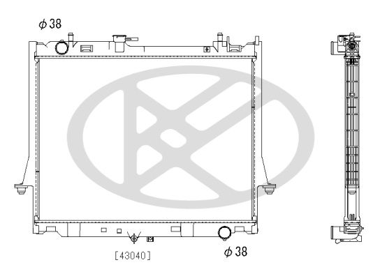 Motora dzesēsanas radiators - PL053284