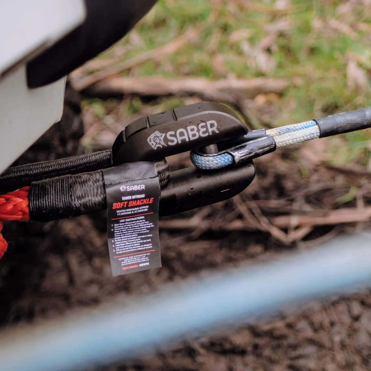 Saber 7075 Alloy Winch Shackle - Cerakote Red - SBR-AWSCR